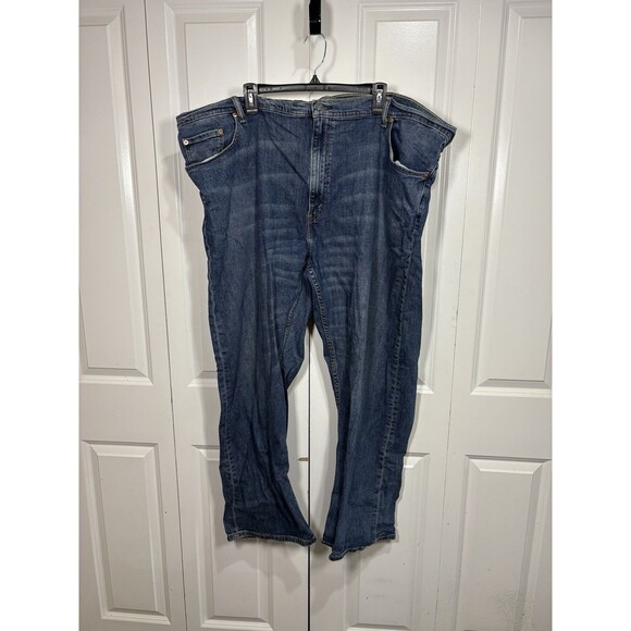 Levis 559 Mens Jeans 48x32 Relaxed Straight Fit Dark Wash Denim Big Tall Classic - Picture 1 of 9